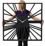 Loft Square Wanduhr 80 Cm Schwarz
