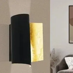 Eglo - Wandleuchte Falicetto E27 Schwarz / Gold Wandleuchten