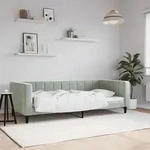 Tagesbett Hellgrau 90x200 Cm Samt Vidaxl