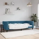 Tagesbett Blau 90x200 Cm Samt Vidaxl
