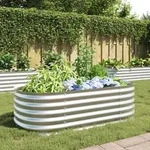 Garten-hochbeet 160x80x44 Cm Verzinkter Stahl Silbern Vidaxl