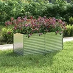 Garten-hochbeet 160x80x77 Cm Verzinkter Stahl Silbern Vidaxl