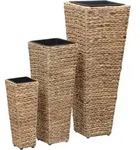 Blumenk&uuml;bel 3 Stk. Wasserhyazinthe Braun Vidaxl