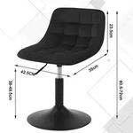 Barhocker 2er Set, Hocker Aus Samt 360&deg; Drehstuhl Mit Lehne Verstellbarer Sitzhocker