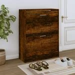 Schuhschrank R&auml;uchereiche 63x24x81 Cm Holzwerkstoff - Vidaxl