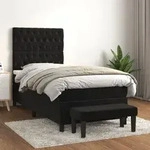Boxspringbett Mit Matratze Schwarz 100x200 Cm Samt Vidaxl