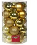 Trendline - Weihnachtskugeln Bruchfest, Langlebig &Oslash; 6, 8 10 Cm Gold 26 St&uuml;ck