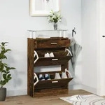 Schuhschrank R&auml;uchereiche 63x24x104 Cm Holzwerkstoff - Vidaxl