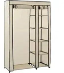 Faltschrank Creme 110x45x175 Cm Stoff Vidaxl
