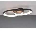 Reality Leuchten - Gro&szlig;e Led Deckenleuchte Malaga 2 Ringe Schwarz, Breite 57cm
