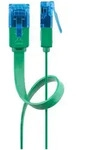Cat 6a Flach-patchkabel, U/utp, Gr&uuml;n, Kupferleiter (cu). Kabell&auml;nge 0.5 M