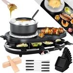 Kesser&reg; Raclette-grill 3 In 1 Mit Naturgrillstein, F&uuml;r 8 Personen - Mit Fondue