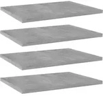 B&uuml;cherregal-bretter 4 Stk. Betongrau 40x30x1,5 Cm Holzwerkstoff Vidaxl