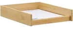 Dokumentenablage Holz, Din A4 Papierfach, B&uuml;ro, Schreibtisch, Flach, Briefablage