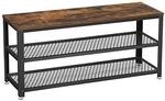 Schuhbank, Spanplatte, Stahl, Rustikal Braun + Schwarz, 100 Cm