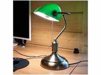 V-tac - Bankerlampe Glas verstellbar Tischleuchte Retro grün Schreibtischleuchte