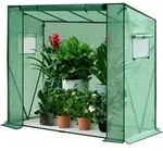 Foliengew&auml;chshaus Treibhaus Gartenhaus Pe Halbtransparent 200x77x146/169 Cm Gr&uuml;n -