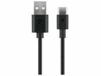 Goobay - usb-c™ charging and sync cable, 0.1 m, black - suitable for devices...