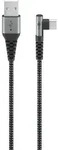 Usb-cTM-auf-usb-a-textilkabel Mit Metallsteckern (spacegrau/silber), 90&deg;, 1 M,