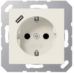 Jung Schuko&reg;-steckdose, 16 A 250 V , Mit Usb-ladeger&auml;t, 1 X Typ C, Safety+, Serie