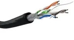 Goobay - Cat 6 Outdoor Netzwerkkabel, U/utp, Schwarz, Kupferkaschierter