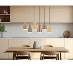 Pendelleuchte Agudo 6-flammig Metall Coffee T&ouml;ne, Breite 85cm