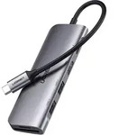 6-in-1-hub-adapter Mit Usb-c, Hdmi, Usb-a, Usb-c Pd, Sd- Und Tf-kartenleser &ndash; Grau