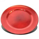 Weihnachtsdeko Basics Teller Rot &Oslash; 33 Cm - Pp