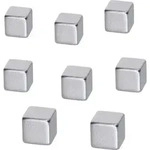 Sigel - Neodym Magnet B3101 (b X H X T) 10 X 10 X 10 Mm W&uuml;rfel Silber 8 St. B3101
