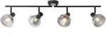 Lampe Reflekt Spotrohr 4flg Schwarzmatt/rauchglas 4x D45, E14, 18w, Geeignet F&uuml;r
