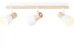 Brilliant - Daintree Spotbalken 3flg Wei&szlig;/natur, Metall/holz, 3x D45, E14, 28 W