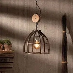Lampe Matrix Pendelleuchte 34cm Schwarz Antik 1x G95, E27, 60w, Geeignet F&uuml;r