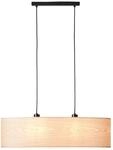 Brilliant Lampe, Romm Pendelleuchte 2flg Oval Holz Hell/schwarz, 2x A60, E27, 52w,