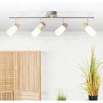 Brilliant - 4er Spot Babsan Holz Hell-wei&szlig; 68 X 18 Cm E14 Deckenleuchte