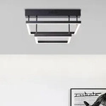 Lampe, Ranut Led Deckenleuchte 2flg Schwarz, 2x Led Integriert, 17w Led Integriert,
