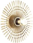 Lampe, Mendoza Wandleuchte 33cm Gold, Metall, 1x A60, E27, 40w,normallampen (nicht