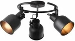 Brilliant - Lampe, Rolet Spotspirale 3flg Sand Schwarz, Metall, 3x D45, E14,