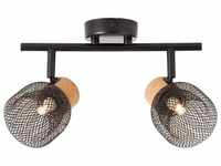 Lampe Flaka Spotrohr 2flg schwarz matt 2x QT14, G9, 6W, geeignet für