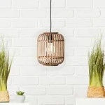 Lampe Woodrow Pendelleuchte 1flg Hellbraun 1x A60, E27, 60w, G.f. Normallampen N.