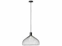 Lampe, Blacky Pendelleuchte 40cm schwarz matt, 1x A60, E27, 40W, Kabel kürzbar / in