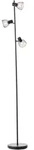 Brilliant - Lampe, Blacky Standleuchte 3flg Schwarz Matt, 3x D45, E14, 25w, Mit