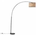 Wiley Bogenstandleuchte 2,1m Holz Hell/schwarz 1x A60, E27, 42w, Geeignet F&uuml;r