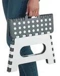 Maximex Klapphocker Secura, Faltbarer Tritthocker, Wei&szlig;, Polypropylen Mehrfarbig,