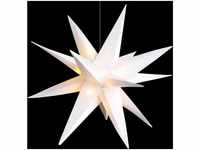 Led Weihnachtsstern 3D warm weiß - 25 cm - Leuchtstern mit Timer für Außen -