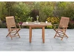 Comdoro Set 3tlg 2 Sessel Tisch 65(130)x70cm Eukalyptus