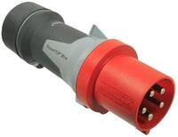 As-schwabe - Cee Stecker 400v 63a 5-polig 6h Rot Schraubanschluss Ip44