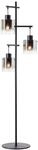 Lampe Simonis Standleuchte 3flg Schwarz/rauchglas Aluminium/metall Schwarz 3x A60,