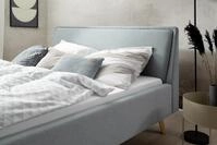 Meise M&ouml;bel Polsterbett Frieda 180x200 Cm Bettgestell Kopfteil Glatt Webstoff