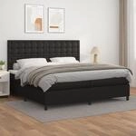 Vidaxl - Boxspringbett Mit Matratze Schwarz 200x200 Cm Kunstleder
