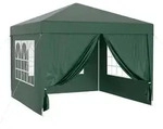 Pavillon 3 X 3 M In Gr&uuml;n Mit Uv-schutz 50+, Gartenpavillon Mit Abnehmbaren Seiten,